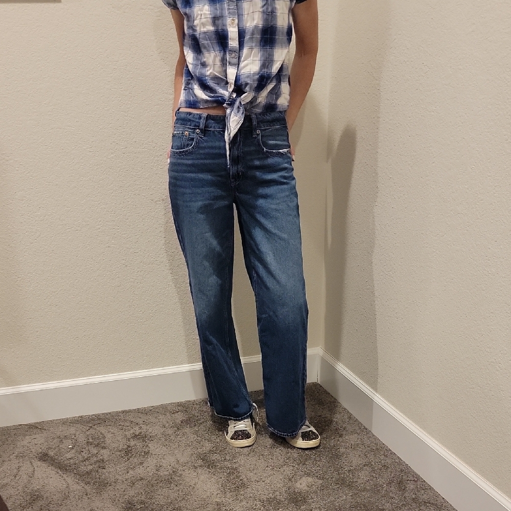 American Eagle Outfitters Blue Ankle Jeans